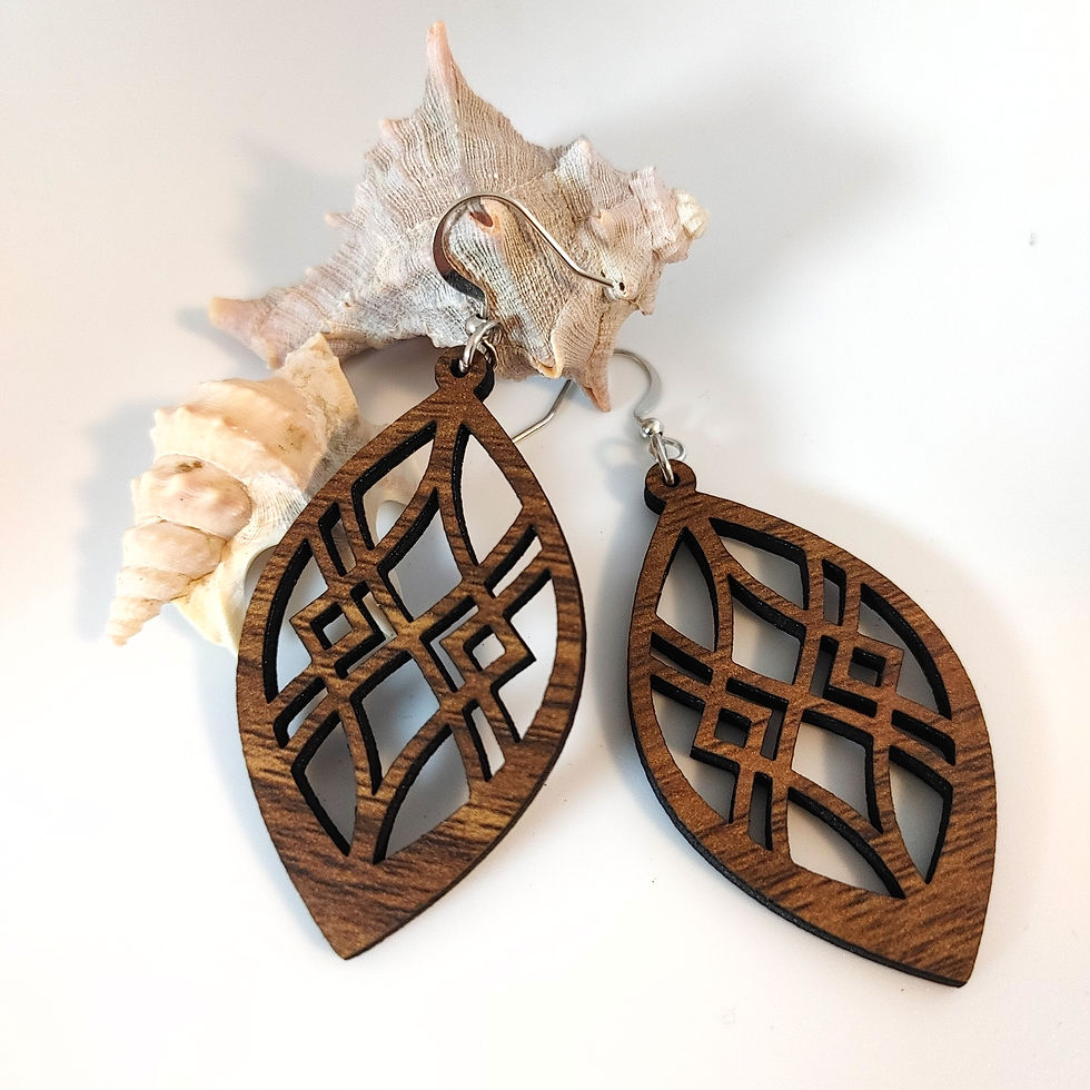 Viseči leseni uhani