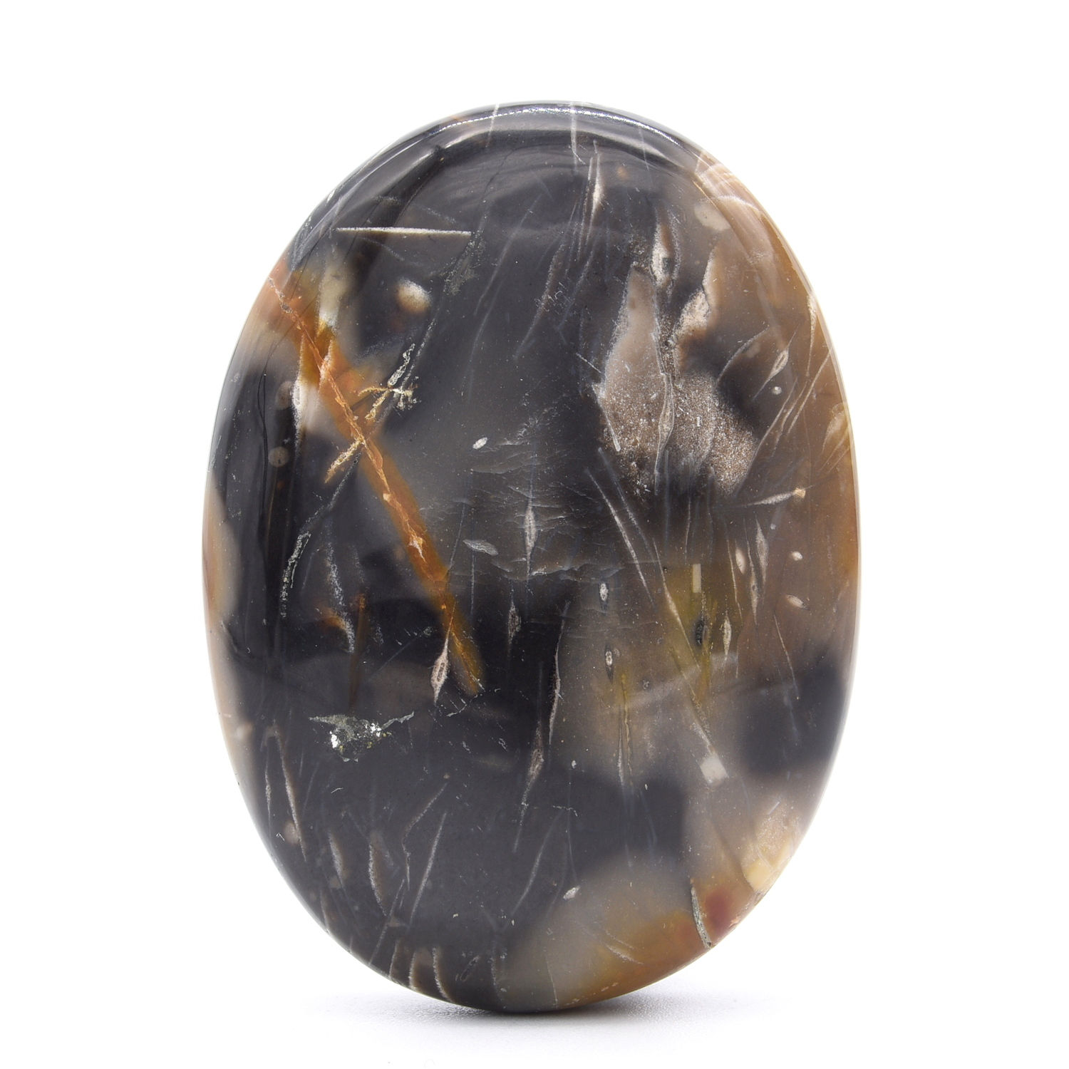 Feather Agate Palm Stone