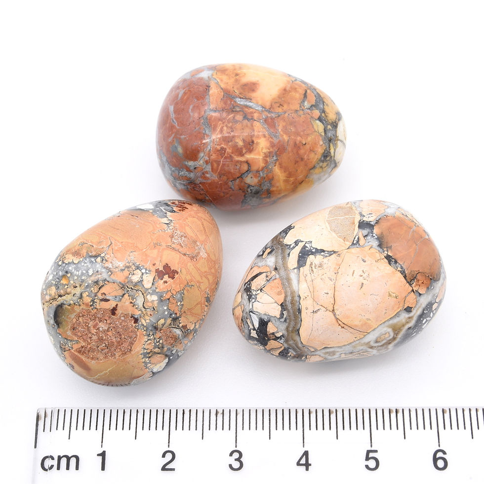Thumbnail: Maligano Jasper 3x Tumbled Stones 25x35mm