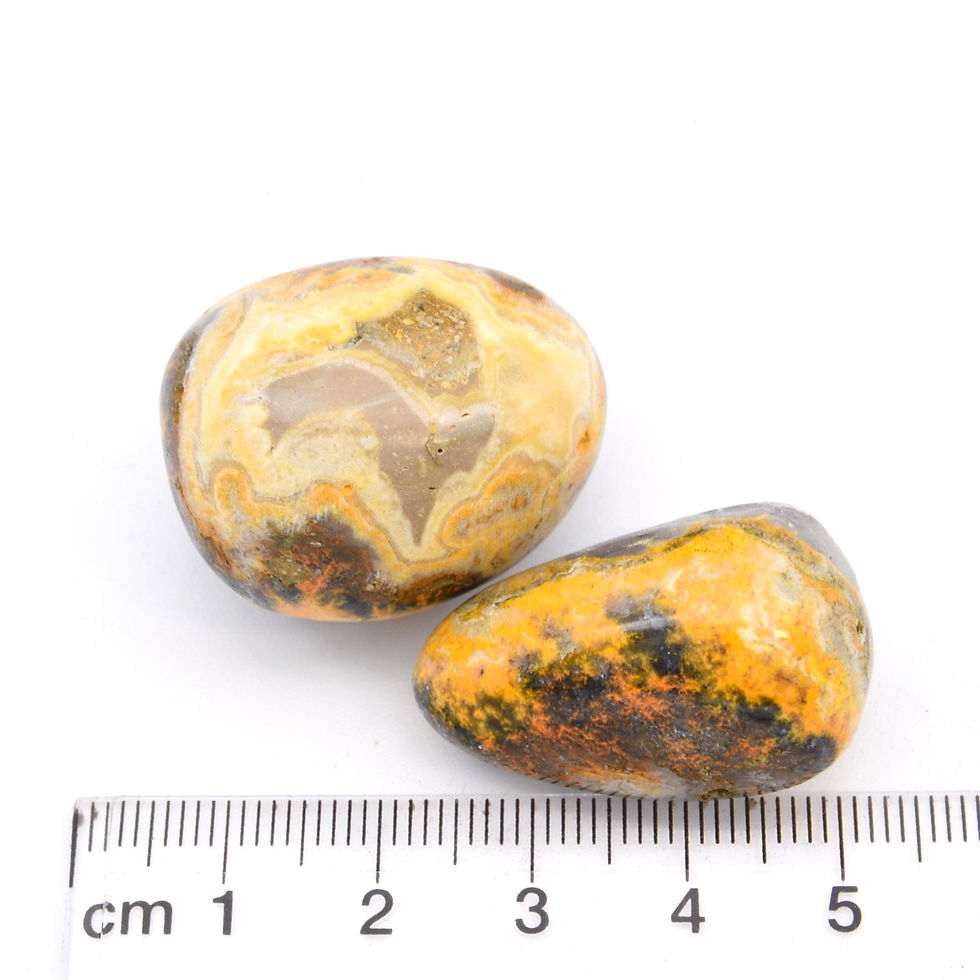 Thumbnail: Bumblebee Jasper 2x Tumbled Stones 25x35mm