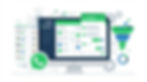 Tela de computador exibindo CRM com WhatsApp integrado, funil de vendas e cards de leads em interface moderna