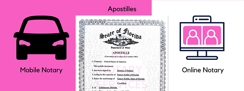 mobile notary service, apostille service, online notary service