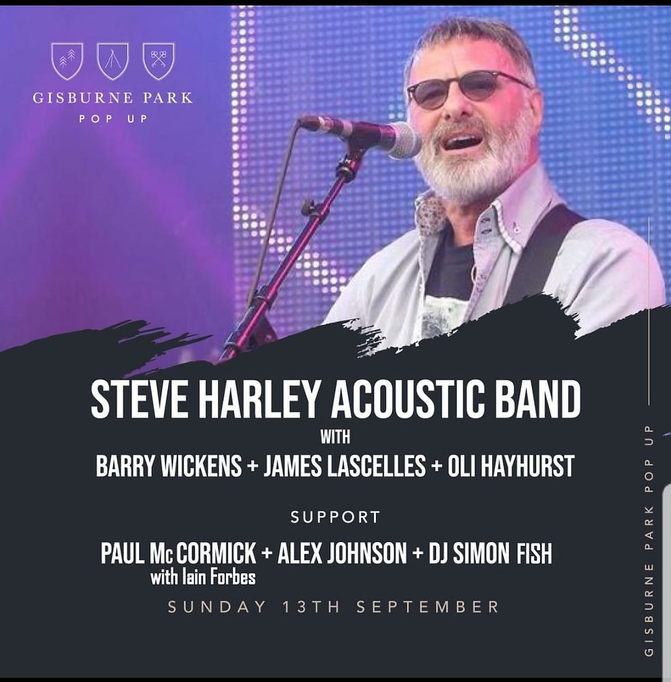 Supporting Steve Harley at Gisburne Park with Paul McCormick