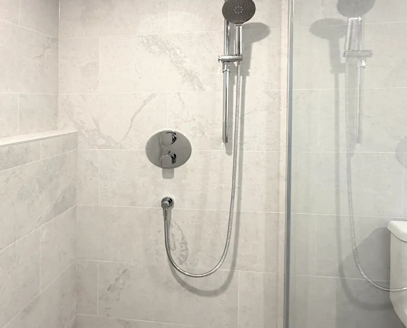 chrome rain shower head handheld spray combination bathroom upgrade