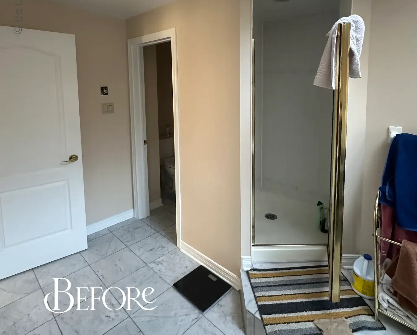 old master bathroom before renovation drop in bathtub