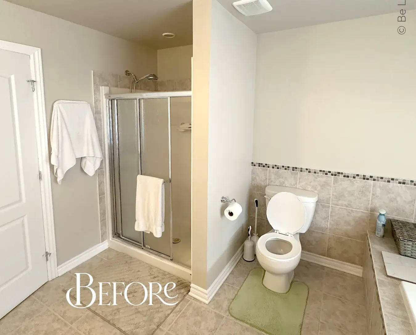 Old bathroom before renovation toilet corner shower