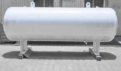 Horizontal Air Receiver Manufactured by KRR Tanks in India.