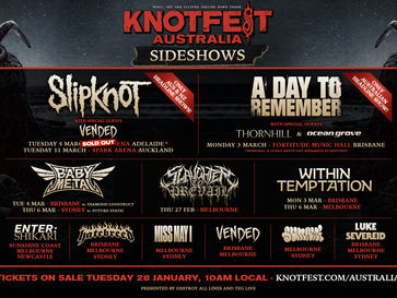 FESTIVAL NEWS: Knotfest Australia Headline Sideshows Are Here!