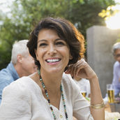 Woman at Party with Friends