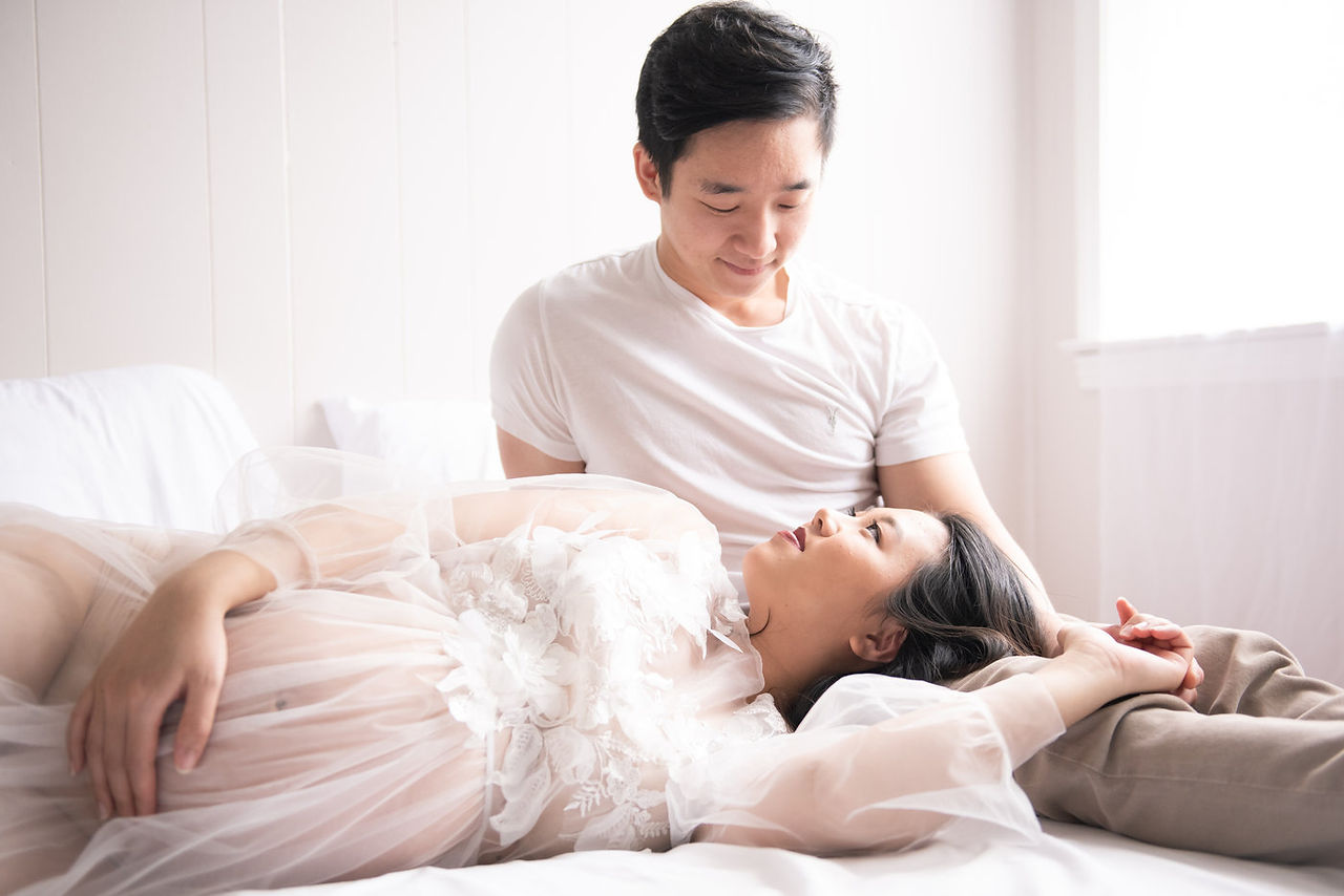 Couple's boudoir photography session