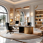 Elegant luxury home office representing career opportunities for experienced private service professionals.