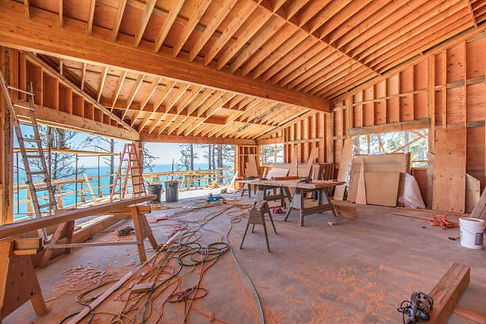wood framing of a structure