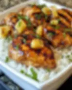 Island Glazed Chicken and Coconut Rice