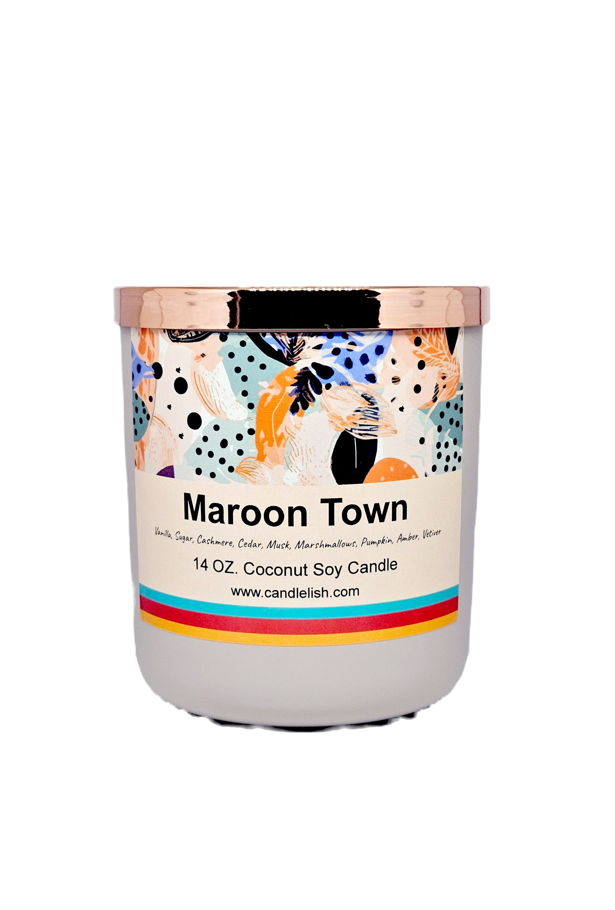 Maroon Town Wood Wick Candle