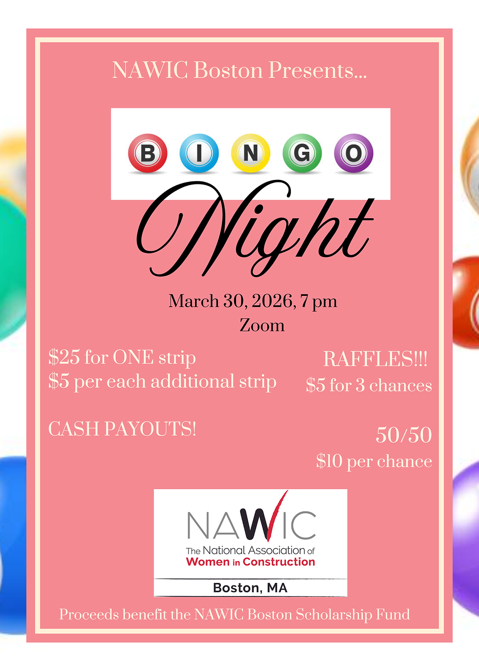 Virtual BINGO Scholarship Fundraiser