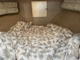 v-berth bed camano 31 trawler great loop boat