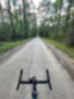 Biking on the Great Loop in the woods