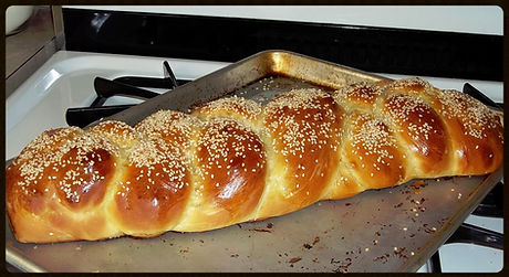 Challah fresh out of the oven
