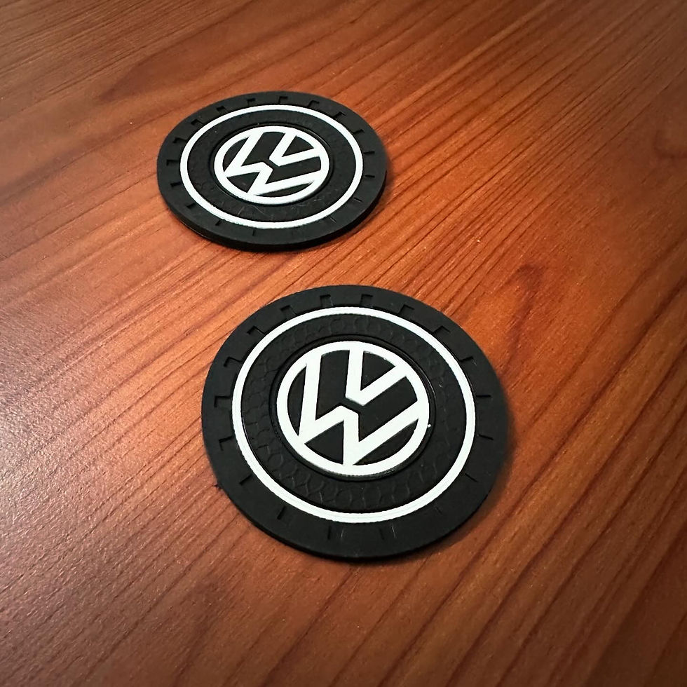 Miniatura: Par de tapetes para base de porta vasos de Volkswagen