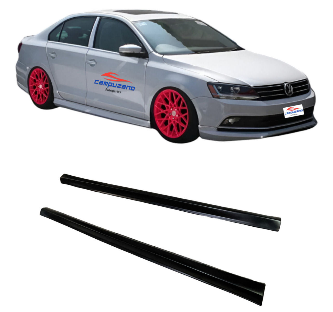 Par de estribos laterales para Volkswagen Jetta MK6 11-18