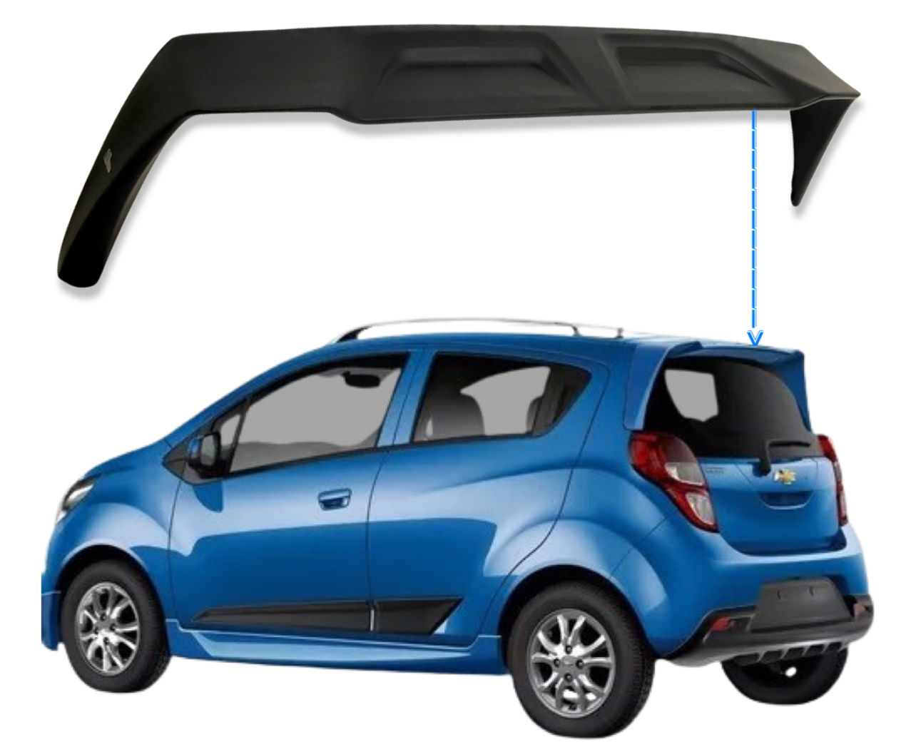 Alerón para Spark Classic y Beat en fibra de vidrio