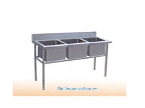Chậu rửa công nghiệp ba hố không bàn chính hãng giá tốt nhất Hà Nội