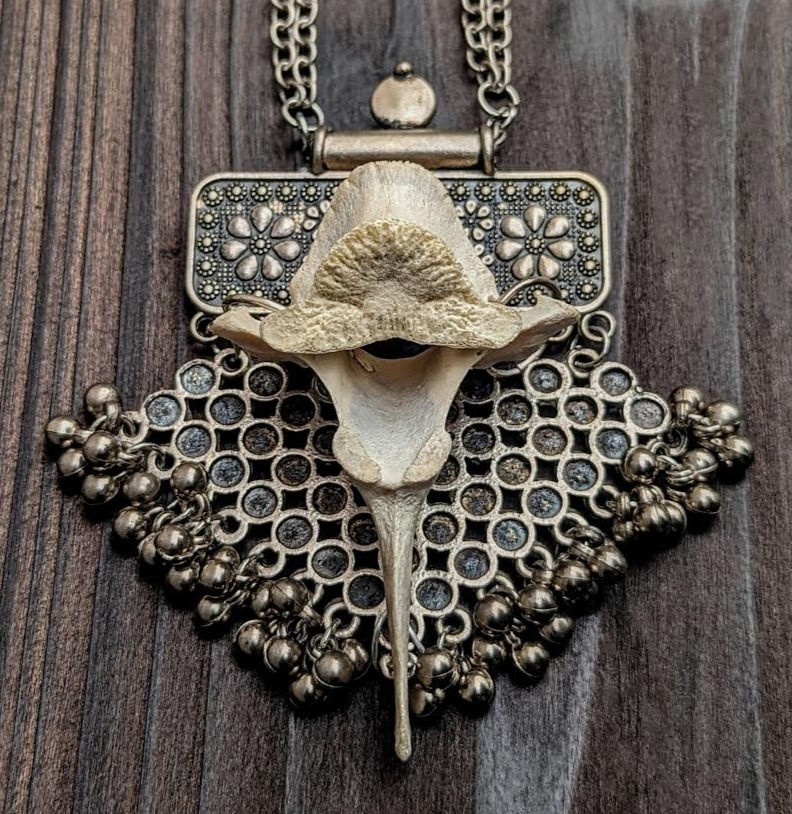 Deer Vertebra Metal Fringe