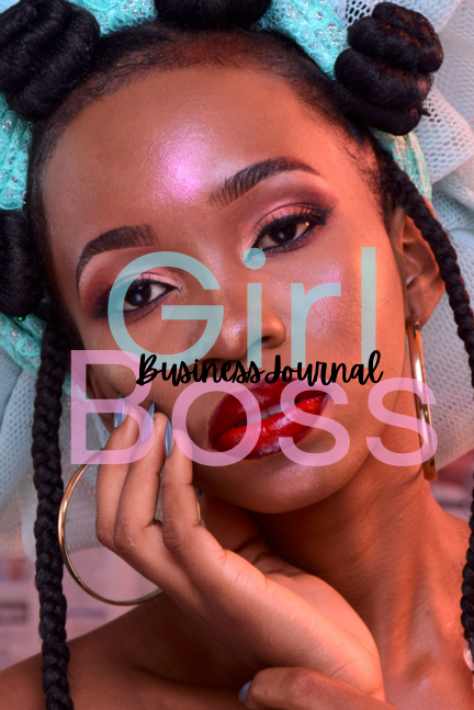 Pink & Blue Digital Printable Girl Boss Businesswoman Journal Diary Organiser Planner