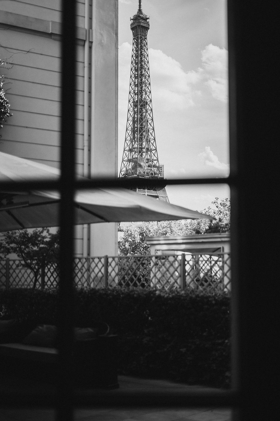 Eiffel Tower View from luxury hotel Shangri La Paris