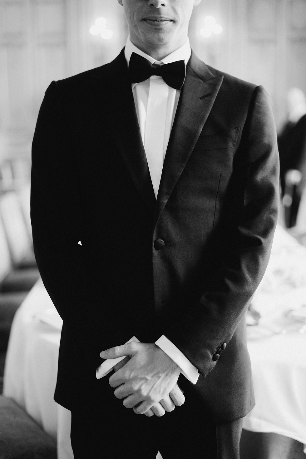 bow tie wedding at Shangri La Paris - luxury wedding photographer