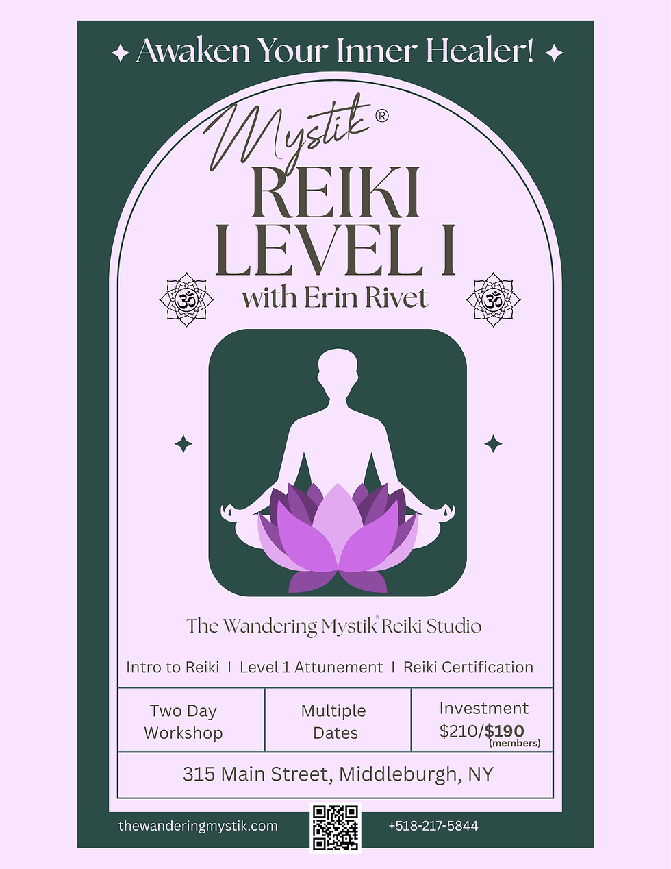 Mystik Reiki Level I with Erin