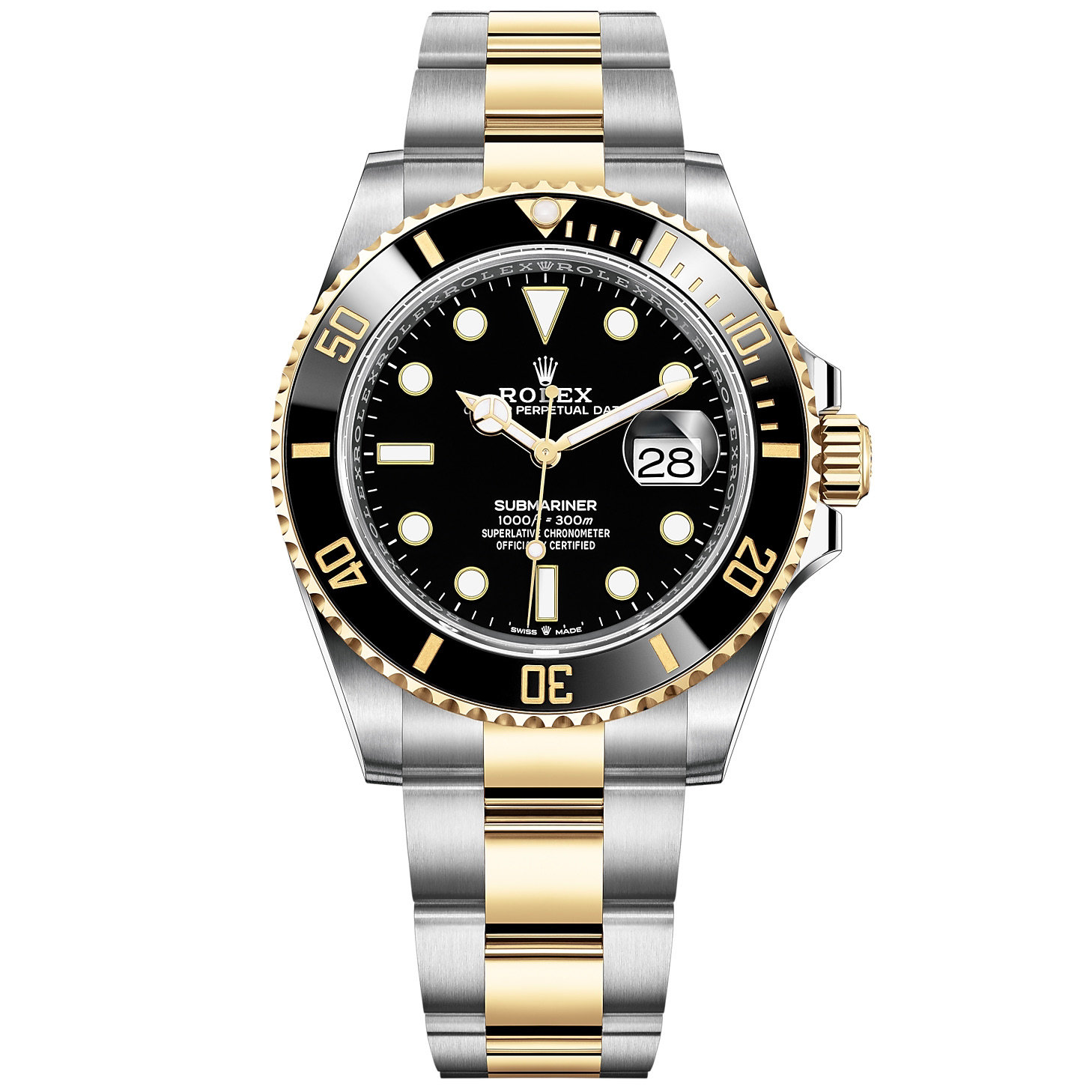 ROLEX Submariner Or/Acier - Cadran Noir Tritium.