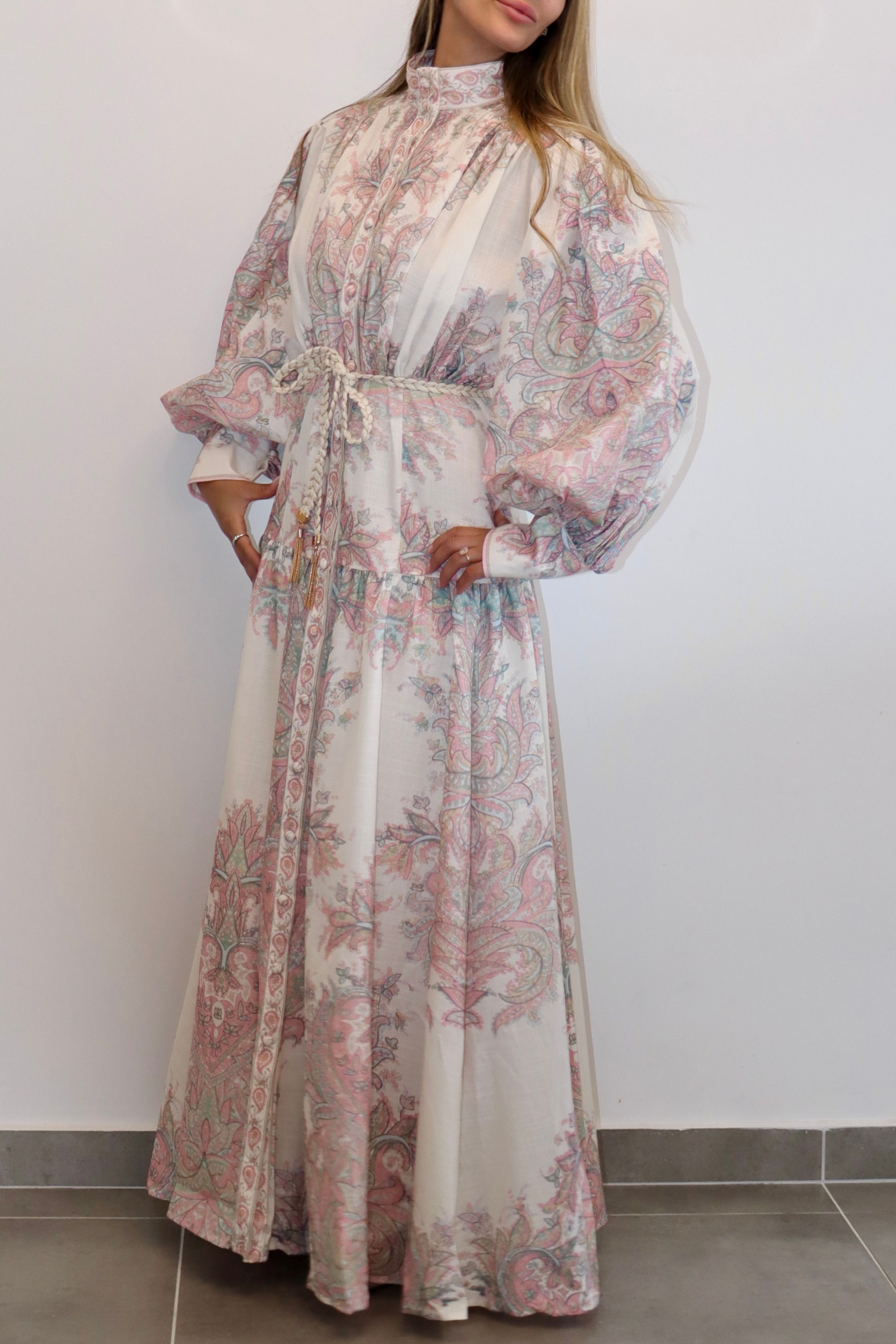 ALTHEA Robe longue - Bohème imprimé pastel