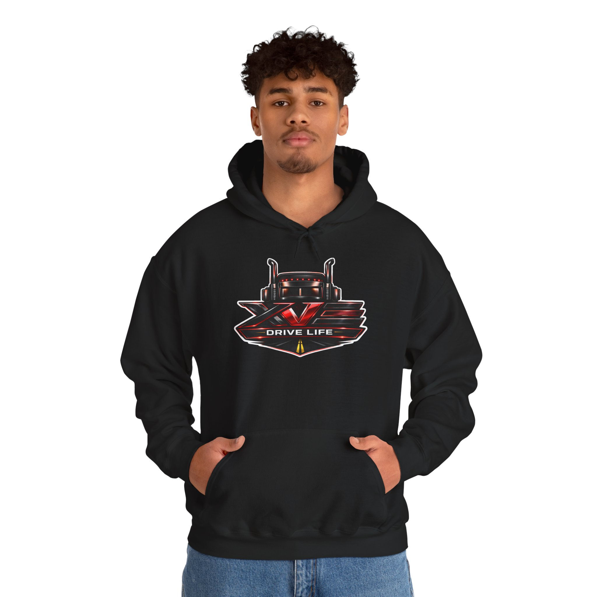 XV3 Drive Life Red & Black Hoodie