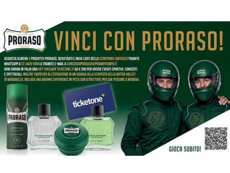 Concorso a premi Vinci con Proraso 2026