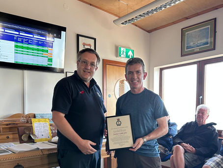 James Gillespie receives Award from Captain Byron Griffiths