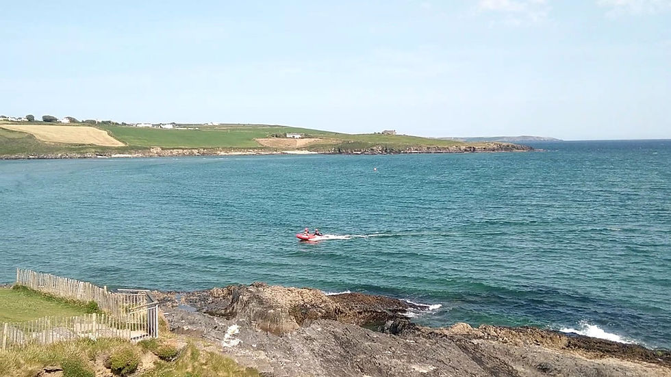 Kite surfer assisted at Inchydoney. Photo: Inchydoney Inshore Lifeboat Association