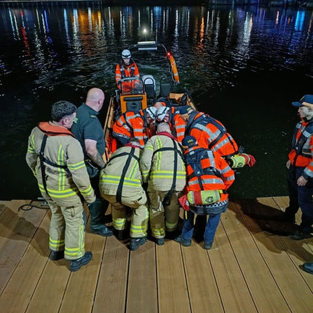 Community Rescue Service Belfast District tasked as part of a multi-agency response to a a person in difficulty in the River Lagan