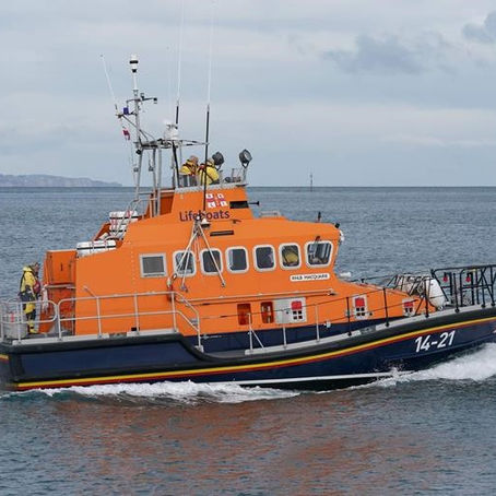 Lifeboat at sea