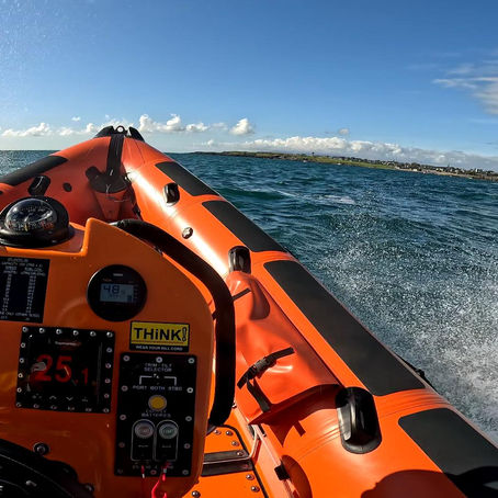Portaferry RNLI volunteer crew make their way towards Ardglass