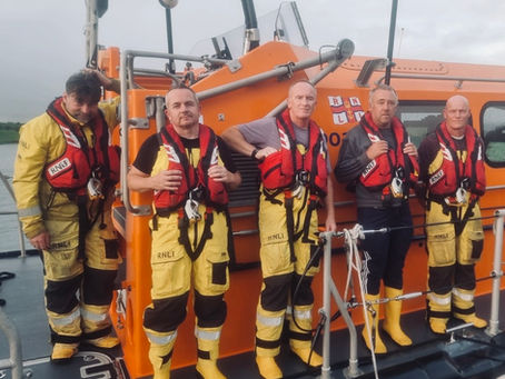 Courtmacsherry RNLI crew aboard the all-weather lifeboat Val Adnams following a busy weekend of callouts in West Cork.