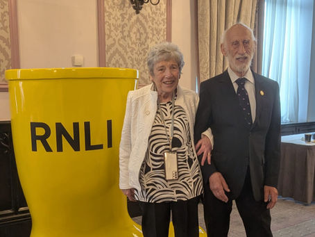 Brian and Eithne Coulter recognised for joint 60 years volunteering for the RNLI