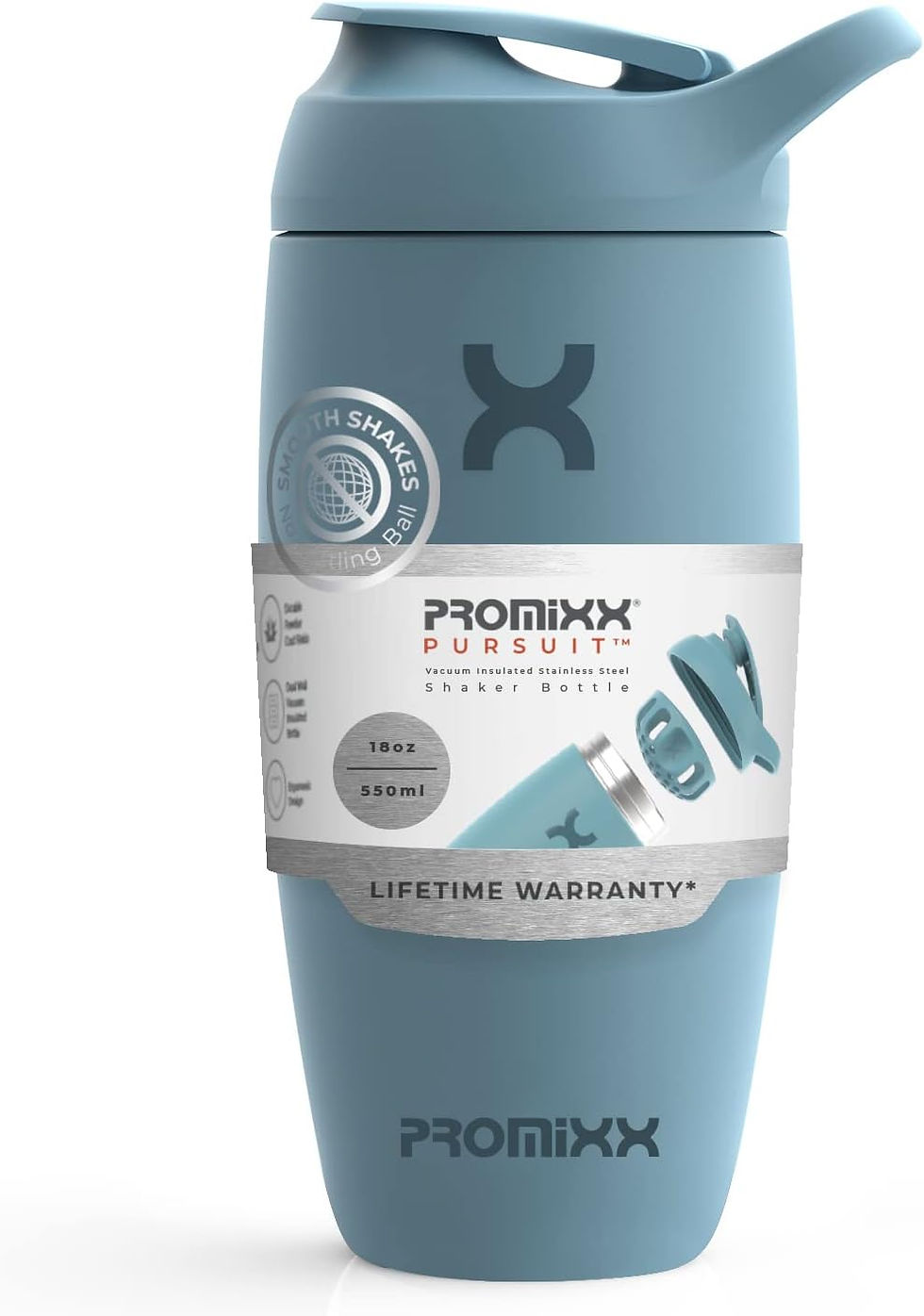 Miniatura: Promixx Botella de coctelera – Copa de proteína premium para batidos supleme