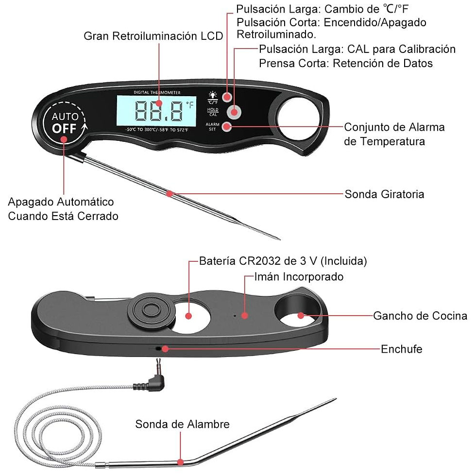 Thumbnail: CIRYCASE Termometro Cocina, Termometro Horno Digital de Lectura Rápida & Preci