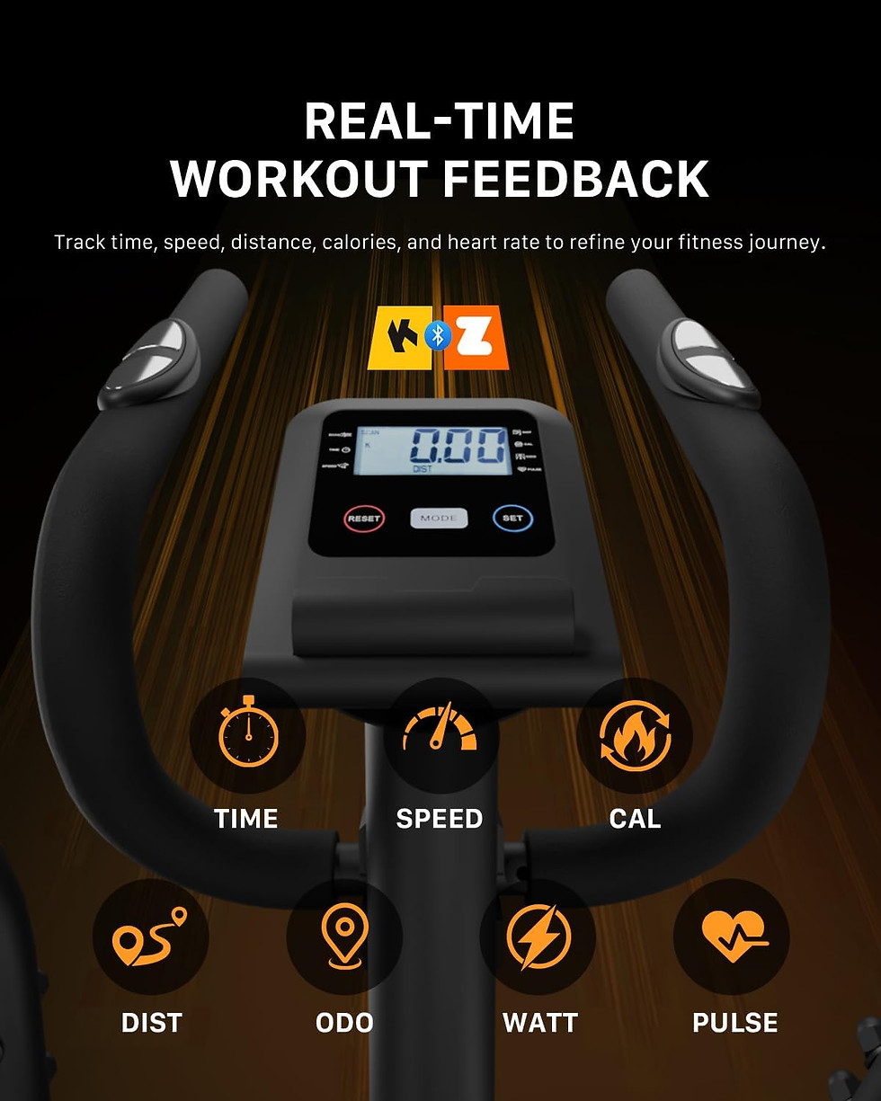 Thumbnail: Cross Trainer for Home Use, Aeriflo S100 Magnetic Elliptical Machine with Blueto