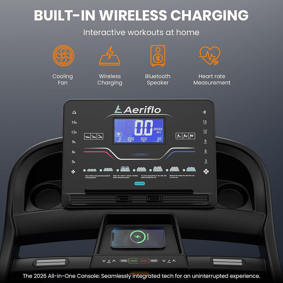 Thumbnail: Laufband für Zuhause, Aeriflo T500 Profi Laufband mit 20 km/h & 20% Elektrische