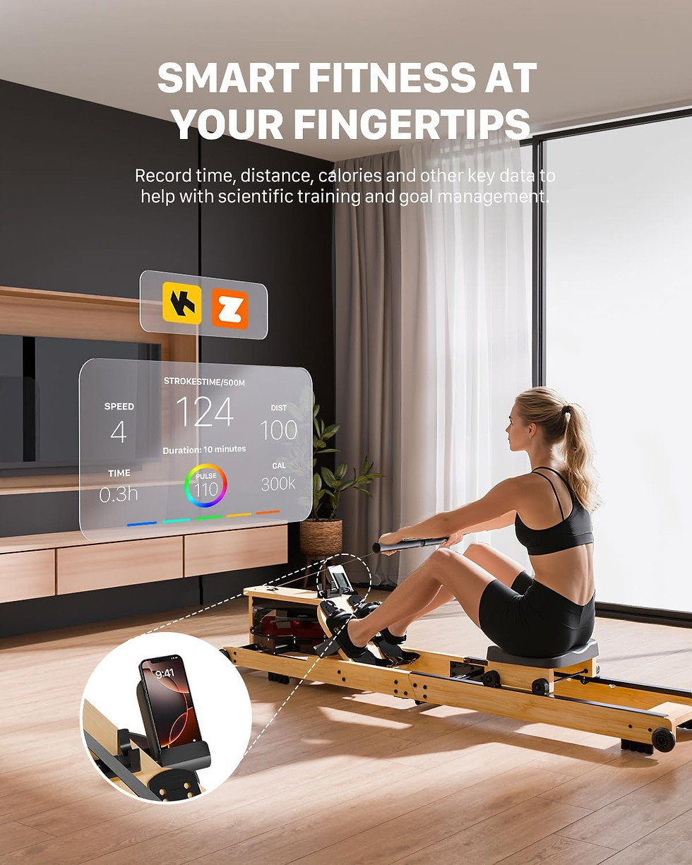 Thumbnail: Water Rowing Machine for Home, Intensive Rowing Experience