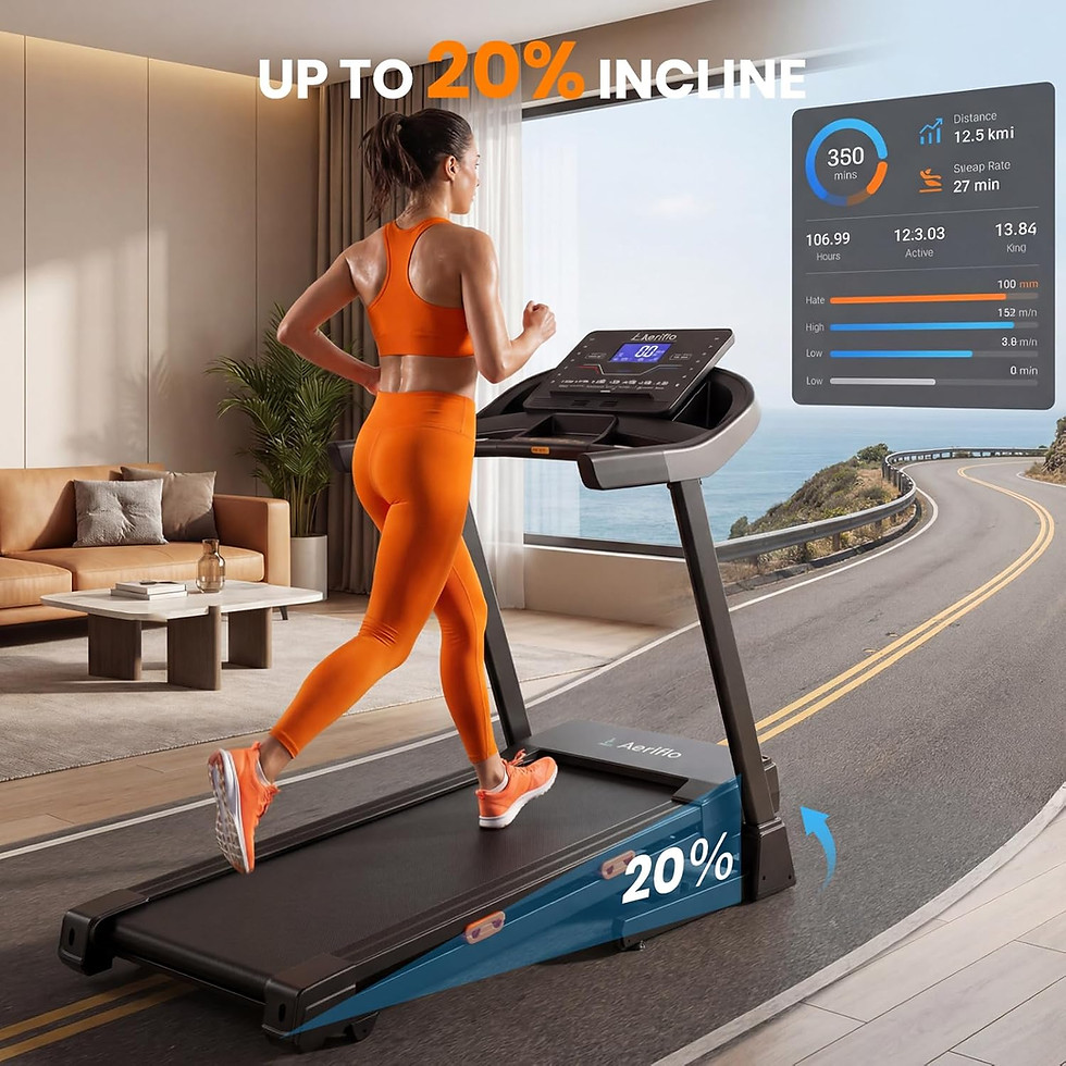 Thumbnail: Laufband für Zuhause, Aeriflo T500 Profi Laufband mit 20 km/h & 20% Elektrische