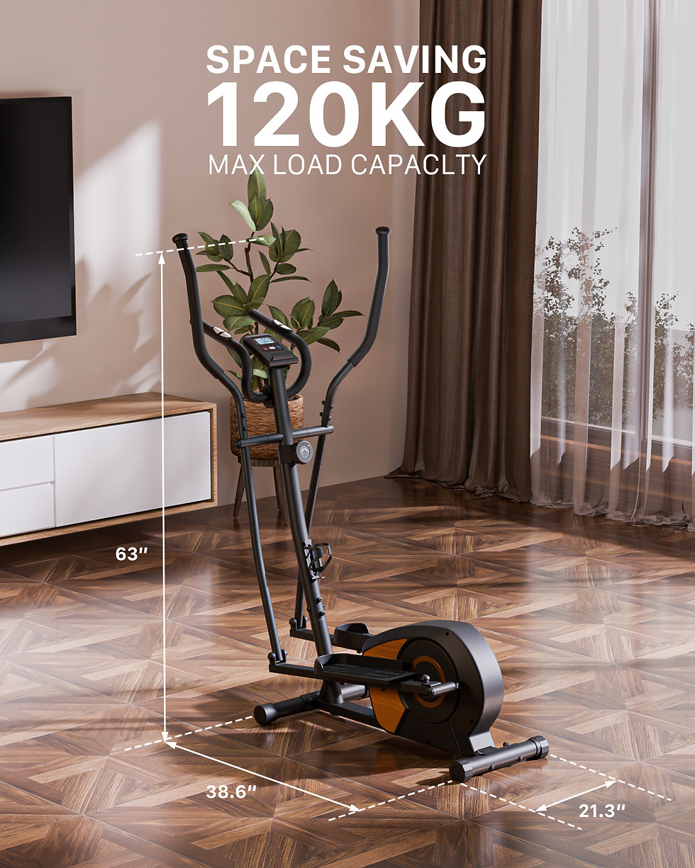 Thumbnail: Cross Trainer for Home Use, Aeriflo S100 Magnetic Elliptical Machine with Blueto
