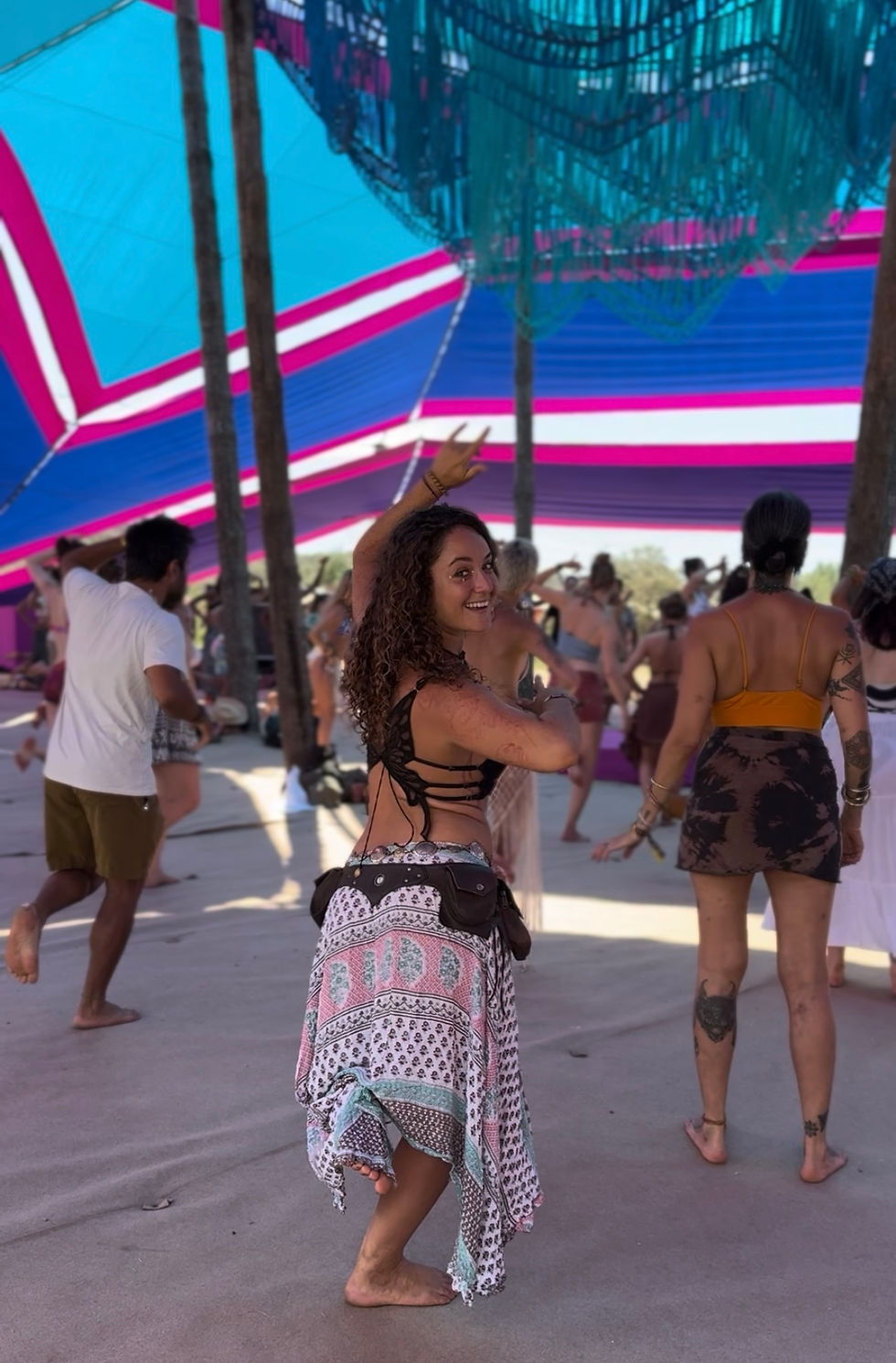 Clara Free Spirit ecstatic danse boom festival